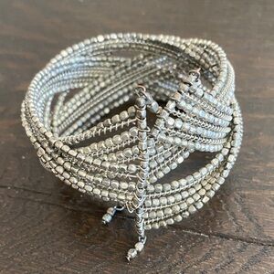 Elegant Silver Beaded Bracelet